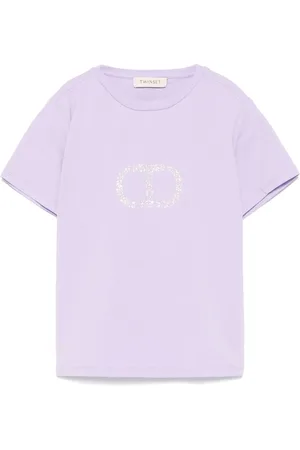 Twin-Set T-shirt Oval con strass