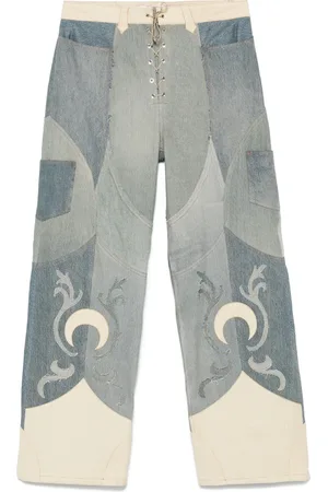 Marine Serre Jeans con design a inserti