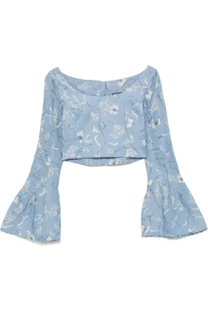Agua by Agua Bendita Top corto in lino
