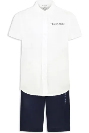 Trussardi Set camicia e shorts in cotone