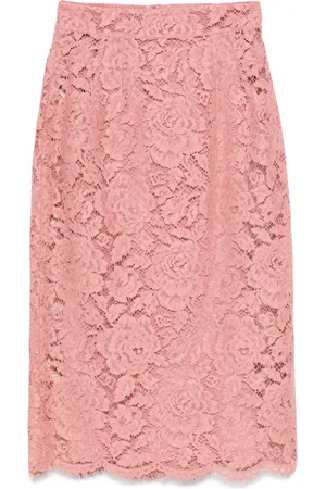 Dolce & Gabbana Gonna midi in pizzo con logo