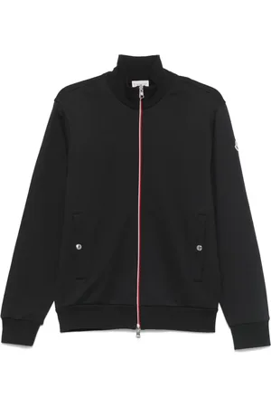 Moncler Felpa in cotone con bordo tricolore