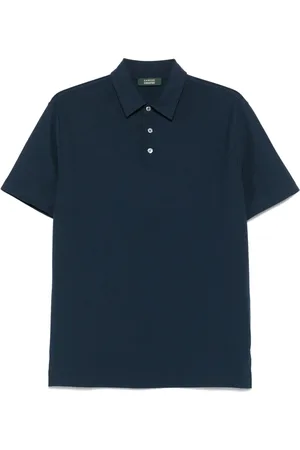 ZANONE Polo in cotone con ricamo logo