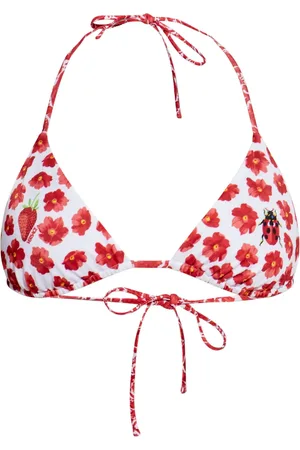VERSACE Top bikini a fiori