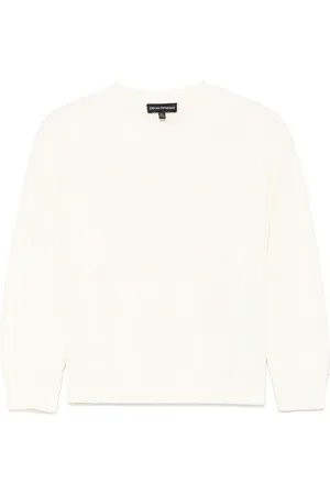 Emporio Armani Maglione con logo a intarsi