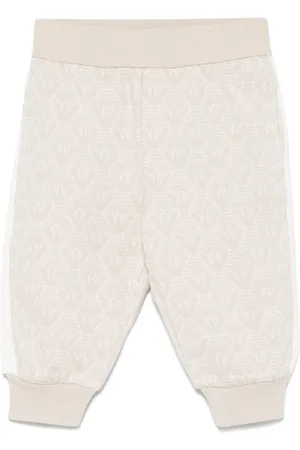 Emporio Armani Pantaloni sportivi in jersey con logo jacquard