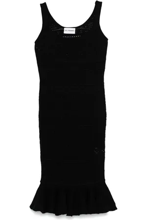 Des Phemmes Abito midi in maglia con effetto traforato
