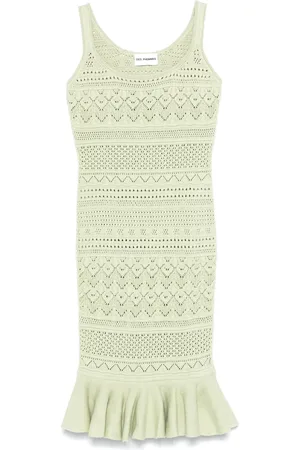 Des Phemmes Abito midi in maglia con effetto traforato