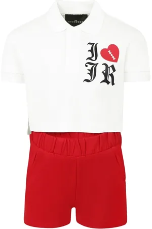 John Richmond Set camicia e shorts con logo