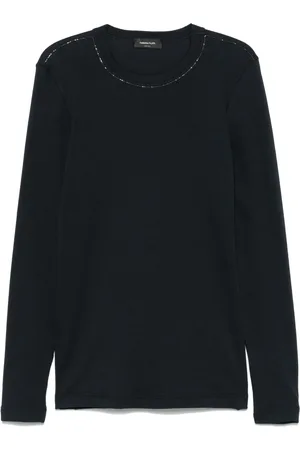 Fabiana Filippi T-shirt con dettaglio filo diamante