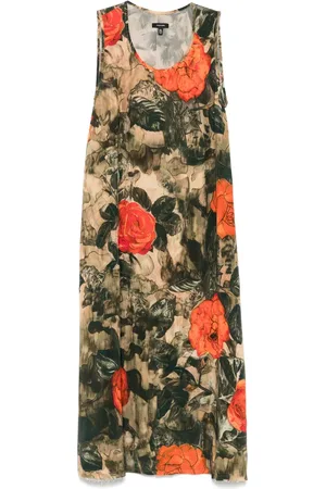 R13 Abito midi a fiori