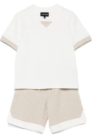 Emporio Armani Set con shorts e logo jacquard