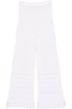 D.EXTERIOR Pantaloni in maglia con motivo chevron