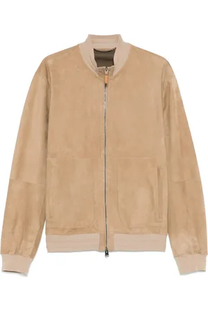 CANALI Bomber in pelle scamosciata