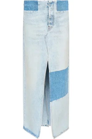 Maison Margiela Gonna denim con design patchwork