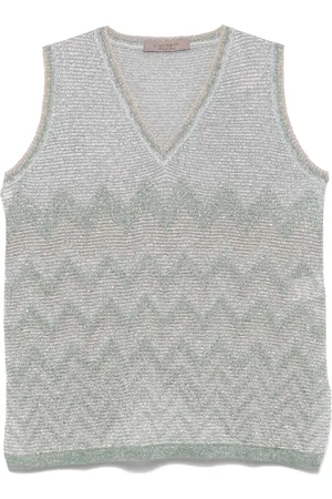 D.EXTERIOR Gilet in maglia con motivo chevron