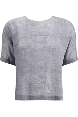 Giorgio Armani Top in seta a maniche corte