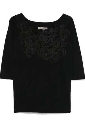 D.EXTERIOR Top con inserti in pizzo