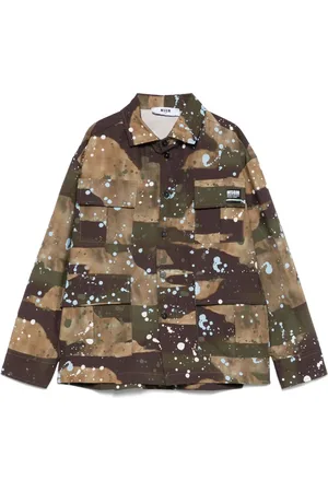 Msgm Camicia con stampa camouflage
