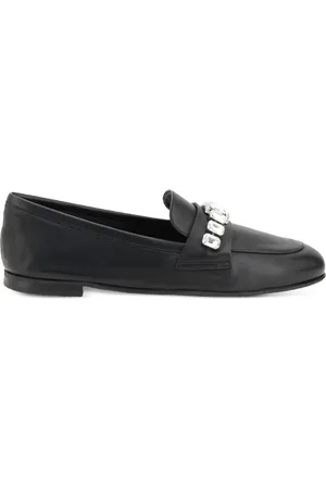 Casadei Mocassini in pelle con strass