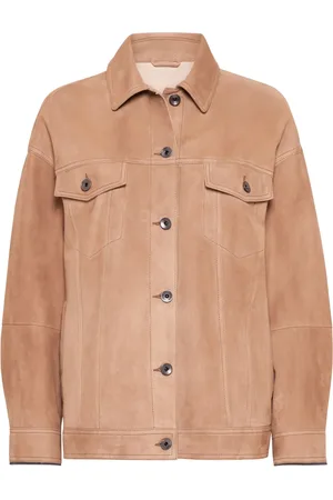 Brunello Cucinelli Giacca Couture in pelle scamosciata