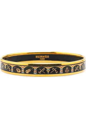 Hermès Bracciale rigido 65 con smalto e stampa strumenti musicali XX secolo