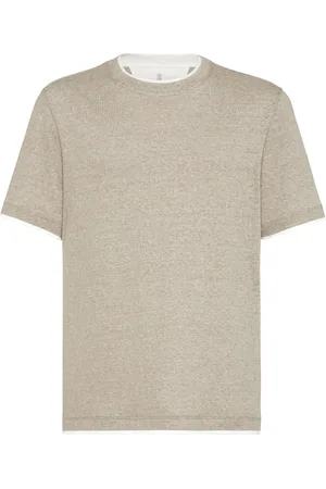 Brunello Cucinelli T-shirt con design a strati