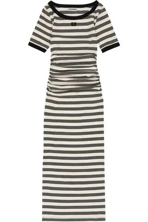 Ganni Abito modello T-shirt a righe