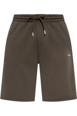 OFF-WHITE Shorts sportivi in cotone con stampa Arrows