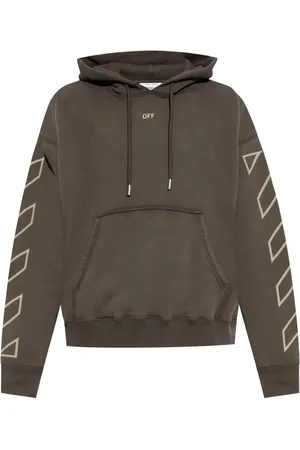 OFF-WHITE Felpa in cotone con applicazione Arrow
