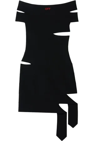 OFF-WHITE Abito corto con dettaglio cut-out