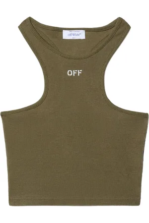 OFF-WHITE Top a coste con ricamo