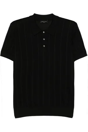 Roberto Collina Polo in maglia traforata