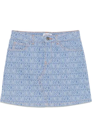 Moschino Gonna con logo jacquard