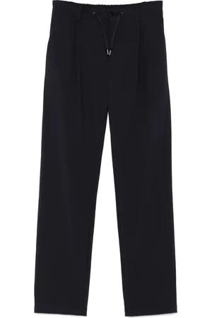 HERNO Pantaloni dritti con vita elasticizzata