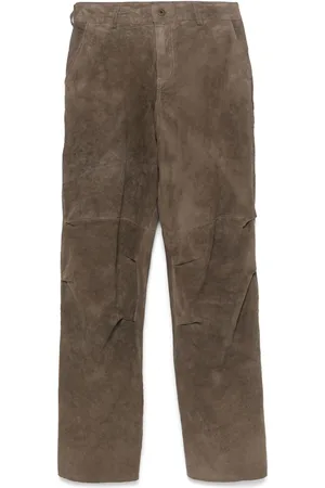 SALVATORE SANTORO Pantaloni in pelle scamosciata