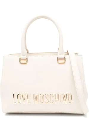 Moschino Borsa tote con placca logo