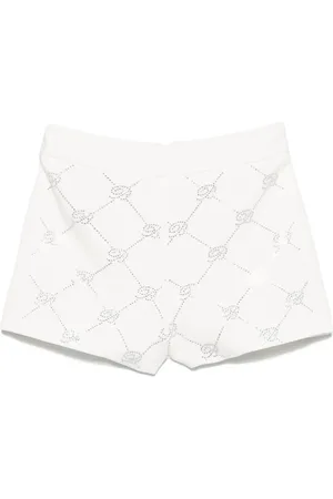MISS BLUMARINE Shorts sportivi con strass