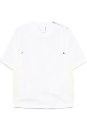 SACAI T-shirt con design a inserti