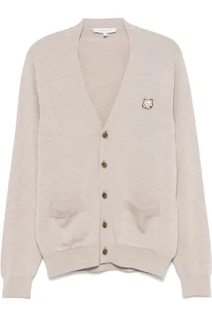 Maison Kitsuné Cardigan con applicazione testa di volpe