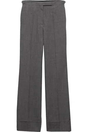 Prada Pantaloni sartoriali in lana con cintura
