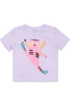 Stella McCartney T-shirt con stampa gatto
