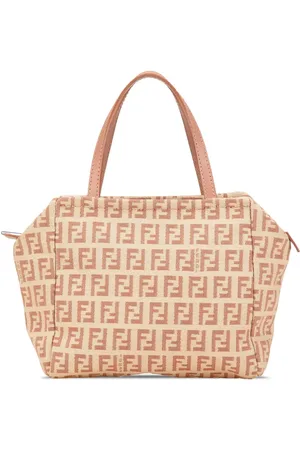 Fendi Borsa a mano mini in tela con motivo Zucchino 2000-2010