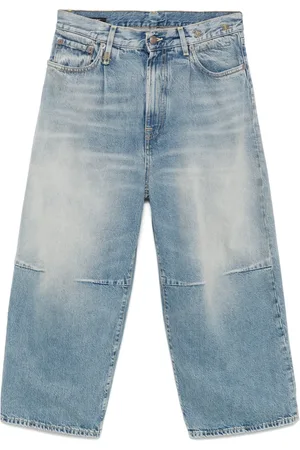 R13 Jeans crop a gamba ampia