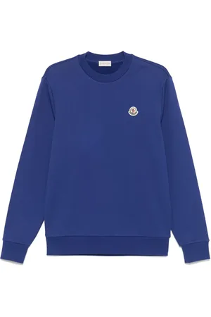 Moncler Felpa in cotone con applicazione logo