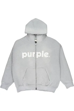 Purple Brand Felpa HWT con cappuccio "Grey" in pile
