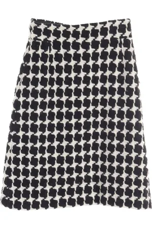 CHANEL Gonna svasata a quadri 1986-1988