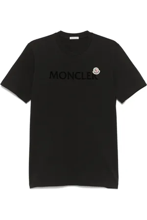 Moncler T-shirt in cotone con logo floccato