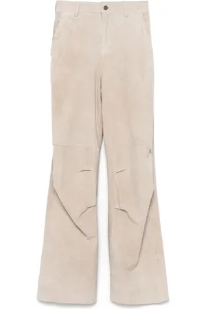 SALVATORE SANTORO Pantaloni in pelle scamosciata