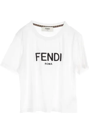 Fendi T-shirt in cotone con logo